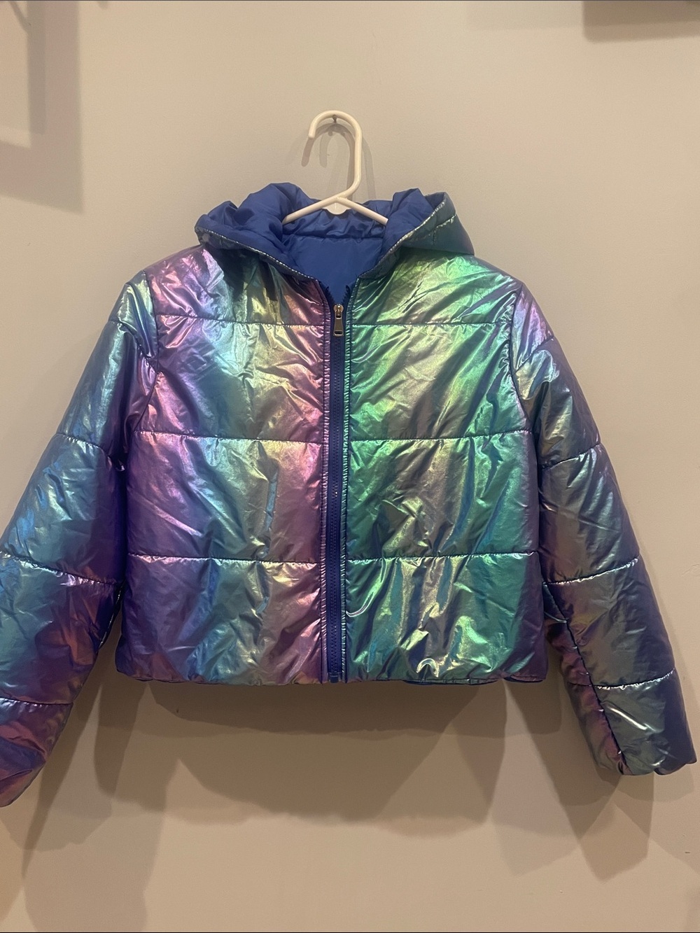 Metallic puffer jacket like new youth 13